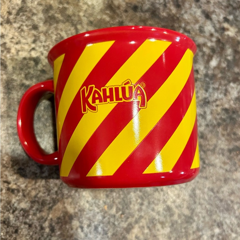 Kahlúa Red and Yellow Striped Mug